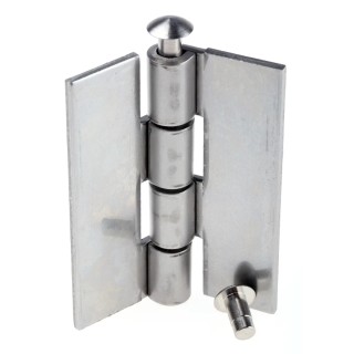Pinet Steel 316 Stainless Steel Butt Hinge, Rivet Fixing, 80 mm x 30 mm x 3 mm 347-8434