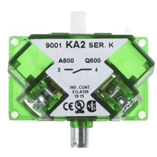 Schneider Electric Harmony Series Contact Block, 0V, 600 V, 10A, Screw Clamp Terminal, 1 NO 9001KA2