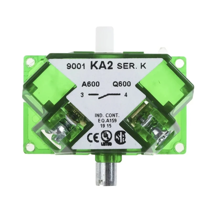 Schneider Electric Harmony Series Contact Block, 0V, 600 V, 10A, Screw Clamp Terminal, 1 NO 9001KA2