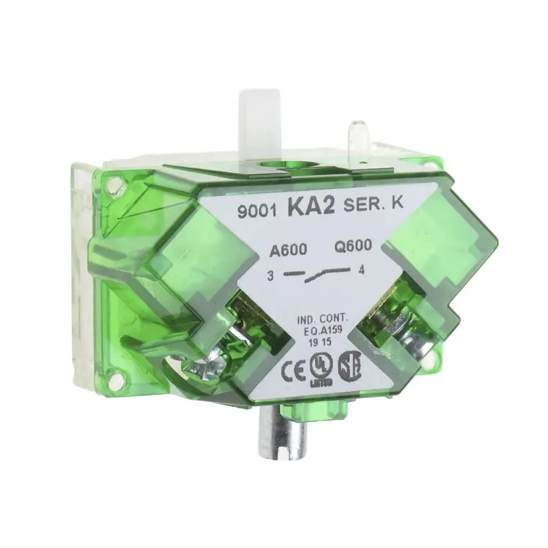 Schneider Electric Harmony Series Contact Block, 0V, 600 V, 10A, Screw Clamp Terminal, 1 NO 9001KA2