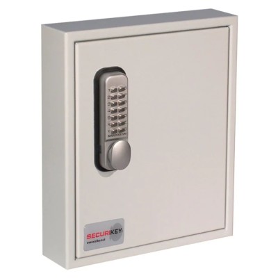 Securikey Grey Steel Wall-Mount Digital Key Cabinet 48 Key Capacity KC048PHZZ2200SL