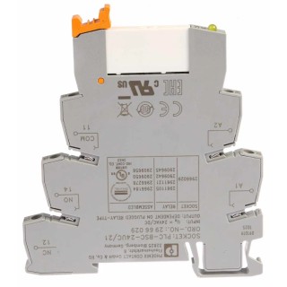 Phoenix Contact Electromechanical Interface Relay Module DIN Rail Mount 24V AC/DC Coil SPDT Contact 11mA Coil Current 2966184
