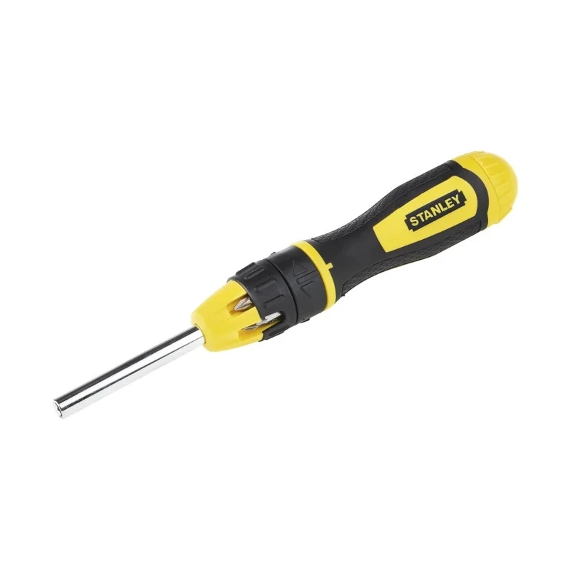 Stanley Ratchet Screwdriver & Bit Set, Phillips, Pozidriv, Slotted, Square Tips, 250mm Length 100630-540 XL