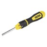 Stanley Ratchet Screwdriver & Bit Set, Phillips, Pozidriv, Slotted, Square Tips, 250mm Length 100630-540 XL