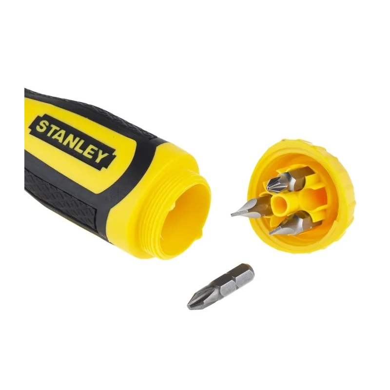 Stanley Ratchet Screwdriver & Bit Set, Phillips, Pozidriv, Slotted, Square Tips, 250mm Length 100630-540 XL