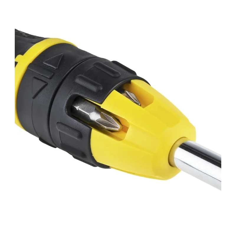 Stanley Ratchet Screwdriver & Bit Set, Phillips, Pozidriv, Slotted, Square Tips, 250mm Length 100630-540 XL
