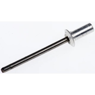 POP Aluminium Blind Rivet 4 mm Dome Head Plain Finish Aluminium Body Steel Mandrel AD56SB