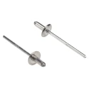 POP Aluminium Blind Rivet 3.2 mm, Dome Head, Large Flange, Aluminium Body, Steel Mandrel TAPD46BSLF9.5