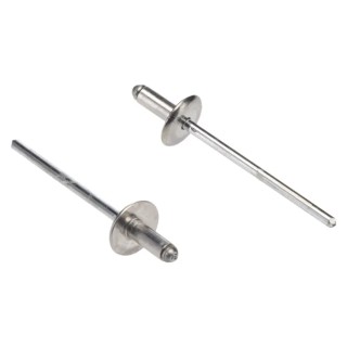 POP Aluminium Blind Rivet 3.2 mm, Dome Head, Large Flange, Aluminium Body, Steel Mandrel TAPD46BSLF9.5