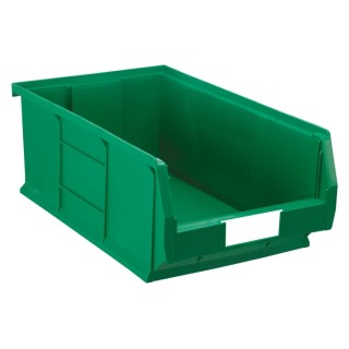 RS PRO Polypropylene Semi-Open Fronted Storage Bin 510 mm x 315 mm x 200 mm Green 350-5895