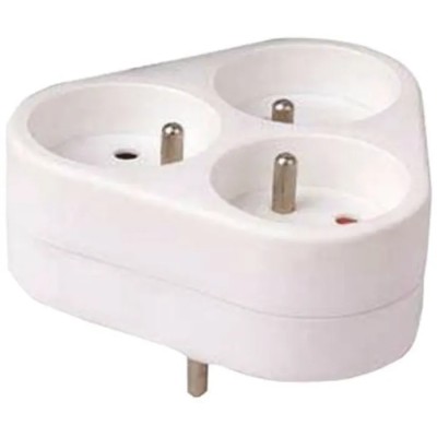 RS PRO 3 Way Adapter Europe Europe, 16A Current, 3680W Power 481-351