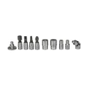 Bahco 46-Piece 1/4 in Standard Socket Set Alloy Steel Matt Finish S460