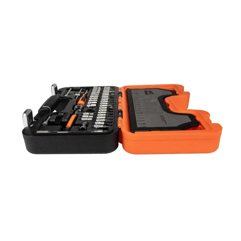Bahco 46-Piece 1/4 in Standard Socket Set Alloy Steel Matt Finish S460