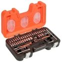 Bahco 46-Piece 1/4 in Standard Socket Set Alloy Steel Matt Finish S460