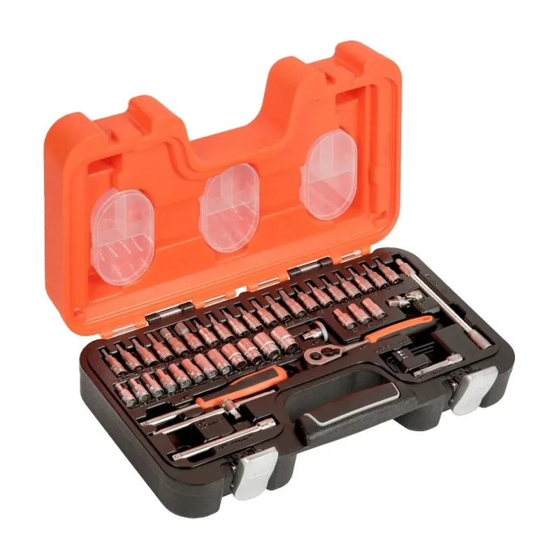 Bahco 46-Piece 1/4 in Standard Socket Set Alloy Steel Matt Finish S460