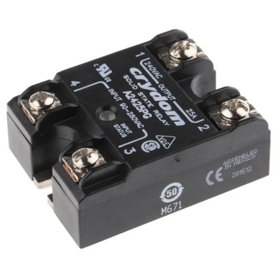 Crydom 1 Series Solid State Relay Panel Mount 25A Load 280 Vrms Load 280V Control A2425PG