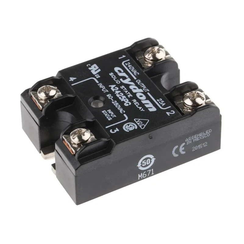 Crydom 1 Series Solid State Relay Panel Mount 25A Load 280 Vrms Load 280V Control A2425PG