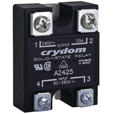 Crydom 1 Series Solid State Relay 125A Load, Panel Mount, 280 Vrms Load, 32V Control D24125PG