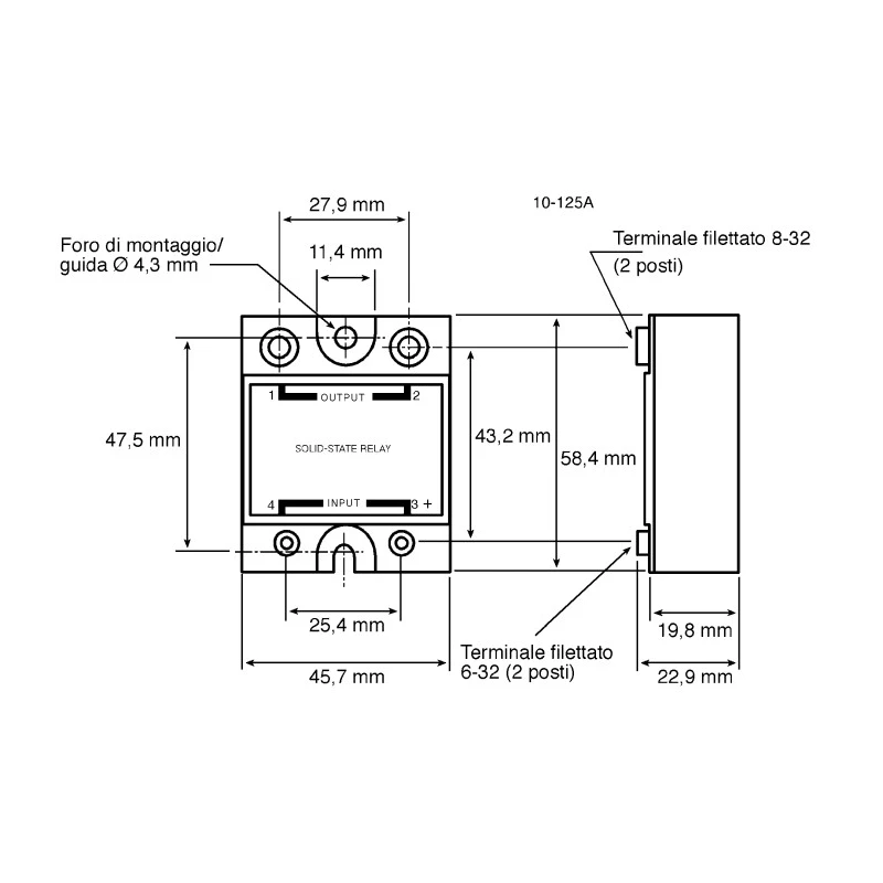 Crydom 1 Series Solid State Relay 125A Load, Panel Mount, 280 Vrms Load, 32V Control D24125PG