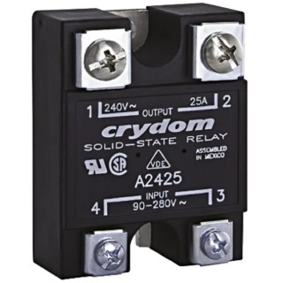 Crydom 1 Series Solid State Relay Panel Mount, 110 A Load, 280 Vrms Load, 280V Control A24110PG