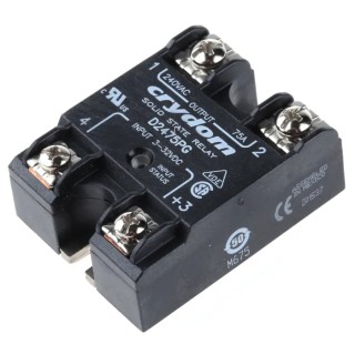 Crydom 1/240 V AC Series Solid State Relay, 75 A Load Current, Panel Mount, 280 Vrms Load, 32V Control D2475PG