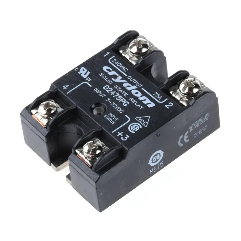 Crydom 1/240 V AC Series Solid State Relay, 75 A Load Current, Panel Mount, 280 Vrms Load, 32V Control D2475PG