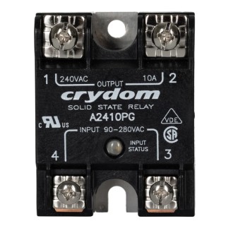 Crydom Solid State Relay 1 Series, 10 A Load Current, 280 Vrms Load Voltage, Panel Mount A2410PG