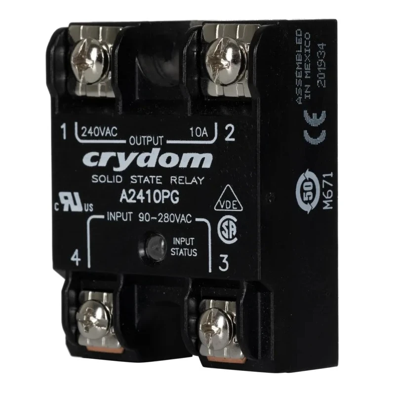 Crydom Solid State Relay 1 Series, 10 A Load Current, 280 Vrms Load Voltage, Panel Mount A2410PG