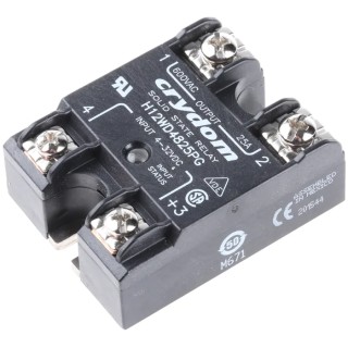 Crydom H12 Series Solid State Relay, Panel Mount, 25 A Load Current, 660 V AC Load, 32 V DC Control H12WD4825PG