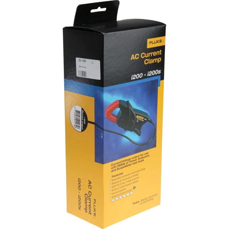 Fluke AC Current Clamp I200, AC Adapter, 240 A AC Max, 4 mm Plug Connector, 600V CAT III 120959-940 XS