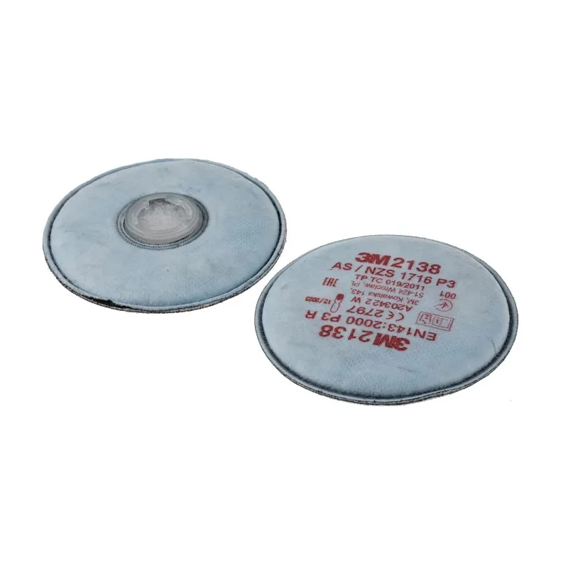3M Filter Dust for Use with 3M 2000 Series Respirator Bayonet Connection 2 Per Pack 2138