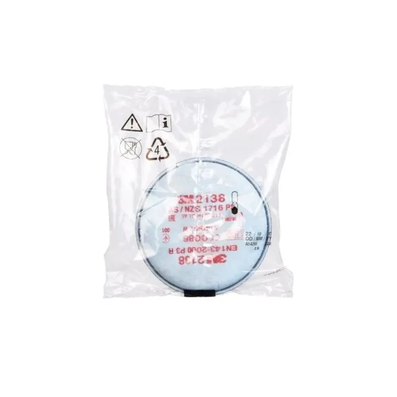 3M Filter Dust for Use with 3M 2000 Series Respirator Bayonet Connection 2 Per Pack 2138