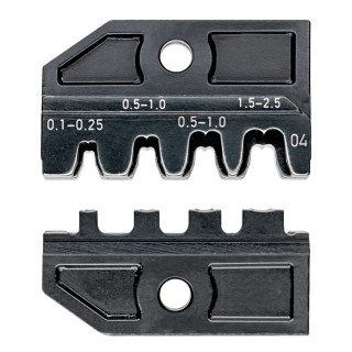 Knipex Crimp Die Set Coaxial Type Crimp Die Insulated 2 Pieces 0.1 to 2.5 mm² Black 97 49 04