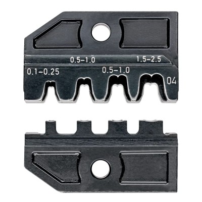 Knipex Crimp Die Set Coaxial Type Crimp Die Insulated 2 Pieces 0.1 to 2.5 mm² Black 97 49 04