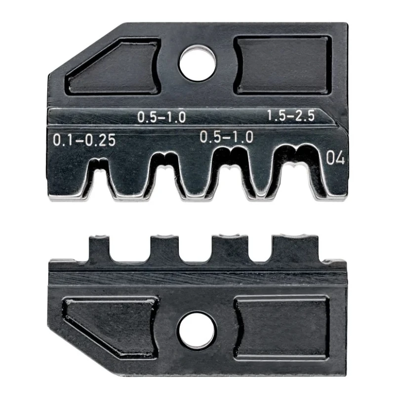Knipex Crimp Die Set Coaxial Type Crimp Die Insulated 2 Pieces 0.1 to 2.5 mm² Black 97 49 04