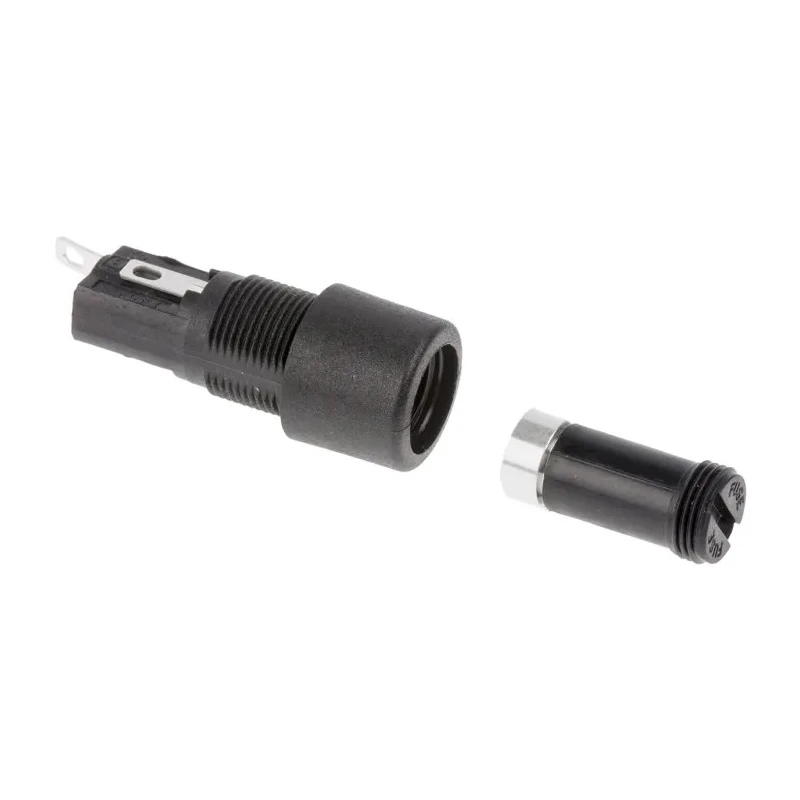 Bulgin 10A Panel Mount Fuse Holder, 1P-Pole for 5 x 20 mm Fuse, 250V AC FX0454/S
