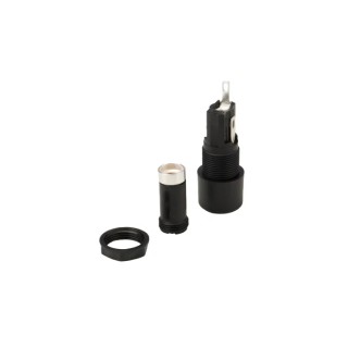 Bulgin 10A Panel Mount Fuse Holder, 1 Pole for 5 x 20 mm Fuse, 250V AC FX0455/S