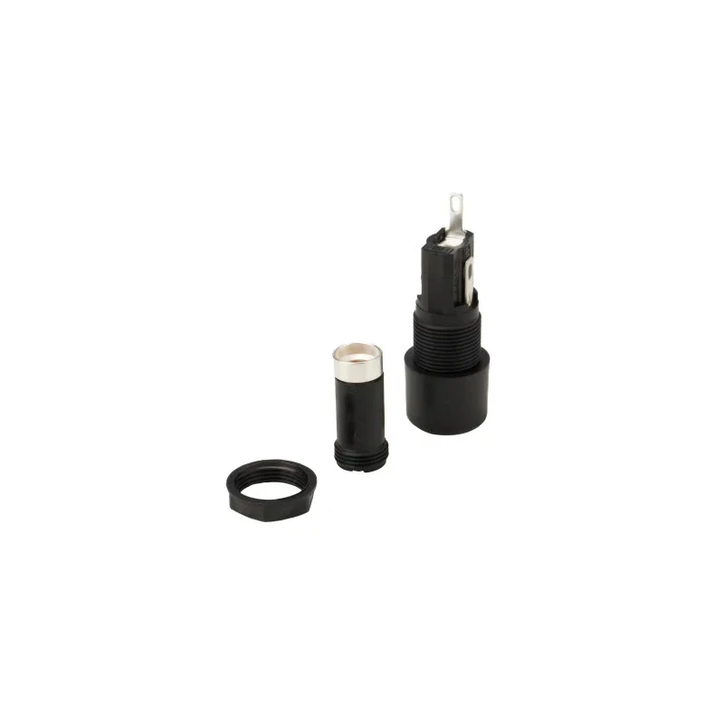 Bulgin 10A Panel Mount Fuse Holder, 1 Pole for 5 x 20 mm Fuse, 250V AC FX0455/S