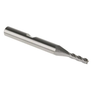 Dormer High Speed Steel End Mill, 3 mm Cutter Diameter, 6 mm Weldon Shank, 12 mm Cut Length, 56 mm Overall Length C2733.0