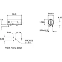 Bulgin 10A PCB Mount Fuse Holder, 1-Pole for 5 x 20 mm Fuse, 250V AC FX0461