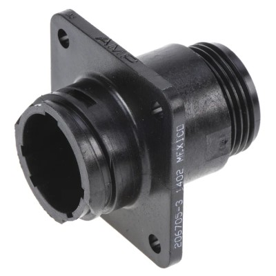 TE Connectivity Circular Connector 9 Contacts Panel Mount Socket Male CPC Series 206705-3