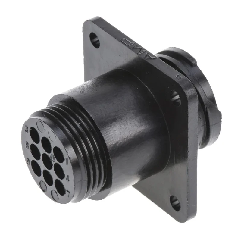 TE Connectivity Circular Connector 9 Contacts Panel Mount Socket Male CPC Series 206705-3