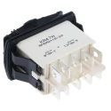 APEM Illuminated Double Pole Double Throw (DPDT) On-Off-On (On)-Off-(On) Rocker Switch Panel KR47CAKDDG