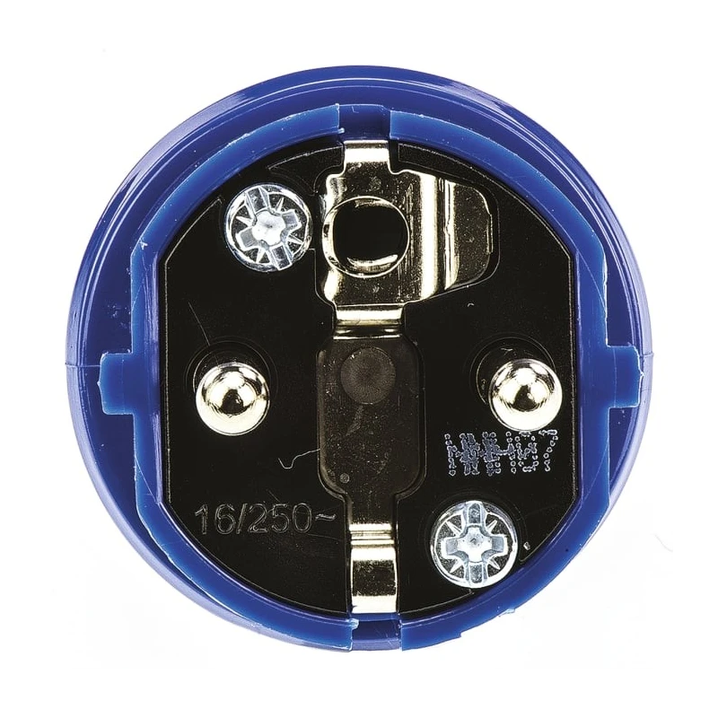 MENNEKES 16A 230V France Germany Mains Plug Blue Thermoplastic Cable Mount Screw Termination 10838