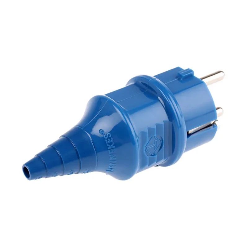 MENNEKES 16A 230V France Germany Mains Plug Blue Thermoplastic Cable Mount Screw Termination 10838