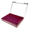 Raaco Red Polypropylene 15 Cell Compartment Box with Transparent Lid 57mm x 338mm x 260mm 108478