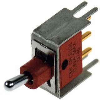 C & K PCB Mount Toggle Switch On-On SPDT Through Hole Terminal 28 V dc 125 V ac E101MD9V3GE