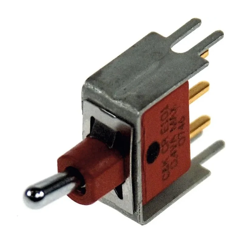 C & K PCB Mount Toggle Switch On-On SPDT Through Hole Terminal 28 V dc 125 V ac E101MD9V3GE