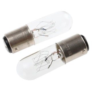 RS PRO BA15D Indicator Light Clear 220V-260V 7W 27mA 3000h Lifespan BA15D