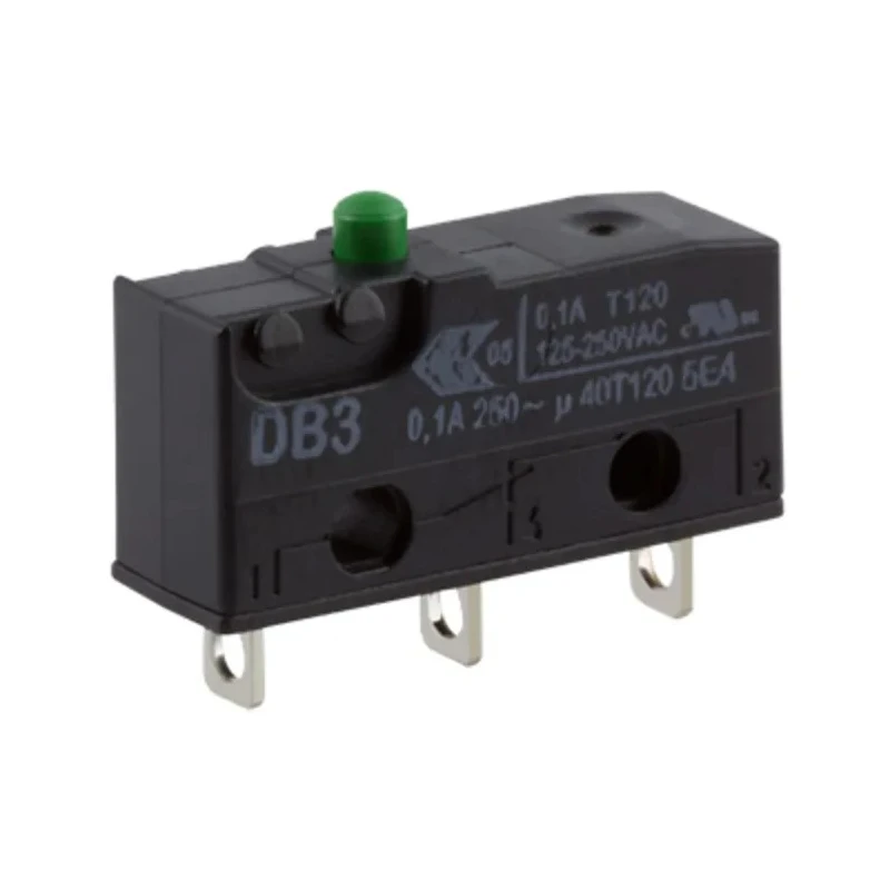 ZF Button Micro Switch Solder Terminal 100mA 250V ac SPDT IP50 DB3C-A1AA